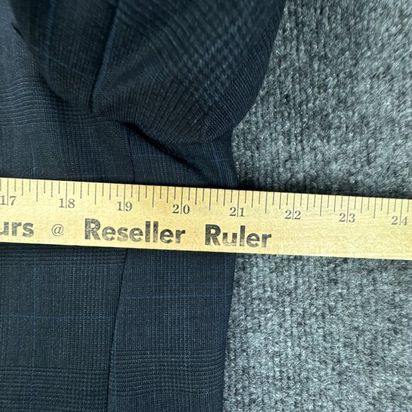 Brooks Brothers 346 Suit Mens Jacket 41L Pants 36W 2PC Blue Check Wool Blend - Picture 9 of 15